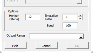 select the number of simulation paths and simulation horizon