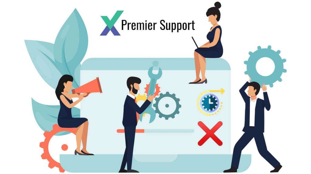 Featured image for the retiring premier support blog with the text "Premier Support".