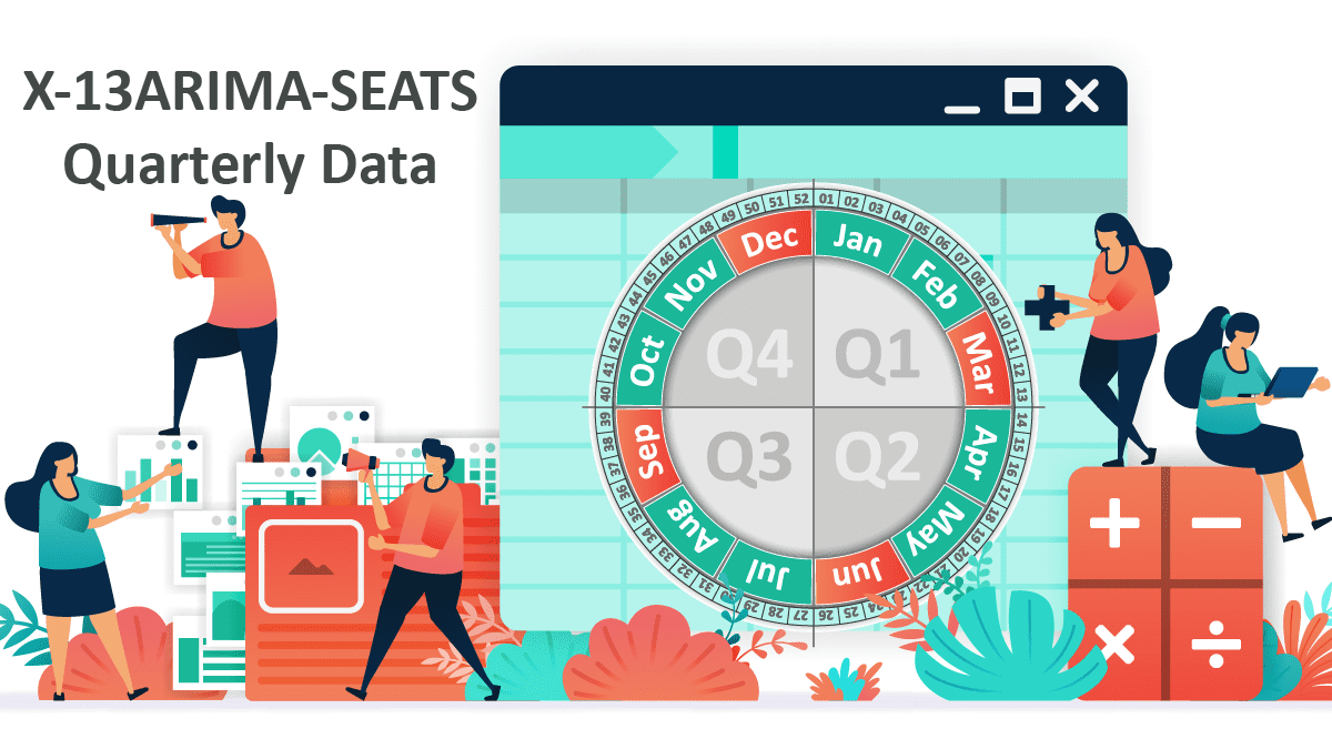 Featured image for the "Using Quarterly Data in X-13ARIMA-SEATS" blog.